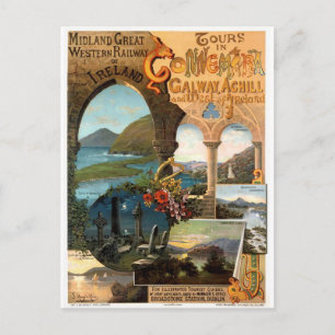 Vintage Railway of Ireland Reise Postkarte