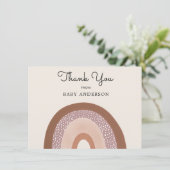 Vintage Rainbow Girl Baby Dusche Danke Postcar Karte (Stehend Vorderseite)