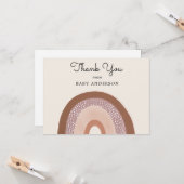 Vintage Rainbow Girl Baby Dusche Danke Postcar Karte (Vorderseite/Rückseite Beispiel)