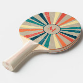 Vintage Rainbow Monogram Tischtennis Schläger (Vorderseite)