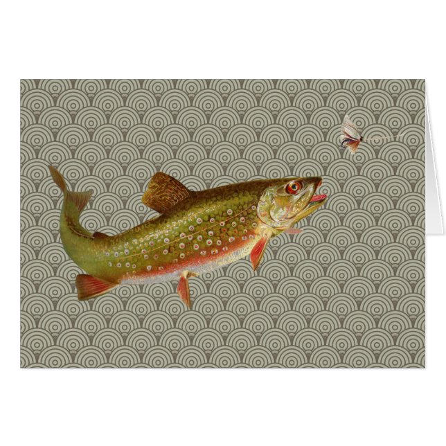 Vintage Rainbow Trout Fly Fishing (Vorderseite (Horizontal))