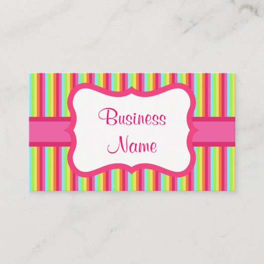 Vintage Rainbow-Visitenkarte Visitenkarte (Vorderseite)