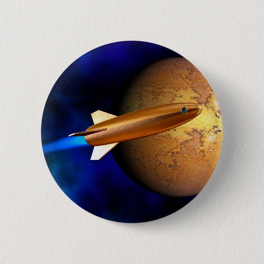 Vintage Rakete Button (Vorderseite)