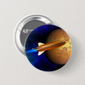 Vintage Rakete Button (Vorne & Hinten)