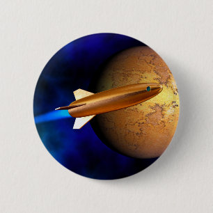 Vintage Rakete Button