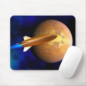 Vintage Rakete Mousepad (Mit Mouse)