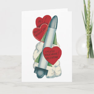 Vintage "Rakete" Valentinstag Feiertagskarte