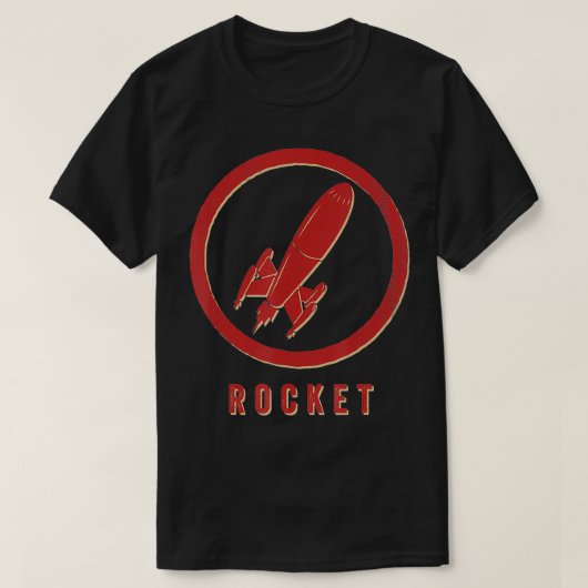 Vintage Raketenabdeckung T-Shirt (Design vorne)