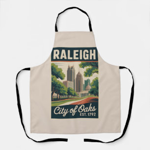 Vintage-Raleigh-North-Carolina-Retro-Reiseplakat Schürze