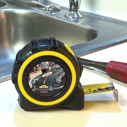 Vintage Rally Car Tape Measure Maßband