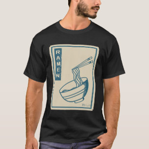 Vintage Ramen Liebhaber Schwarz T-Shirt