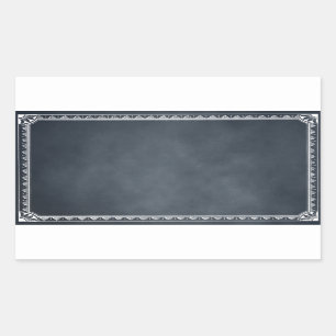 Vintage-Rand-Rahmen-Schwarzes-Board-Rechteck-Aufkl Rechteckiger Aufkleber