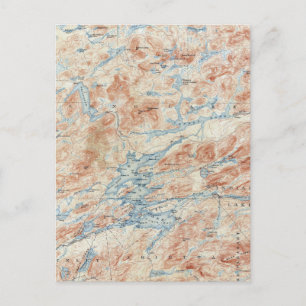 Vintage Raquette Lake New York Topografische Karte