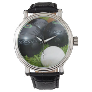 Vintage Rasenbowle und Jack, Mens Armbanduhr