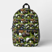 Vintage Rasenbowls FotoCollage, Bedruckter Rucksack (Vorderseite)