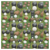 Vintage Rasenbowls FotoCollage, Stoff (Muster)