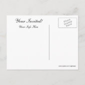 Vintage Rasenfläche Ansammlung laden ein Einladungspostkarte (Rückseite)