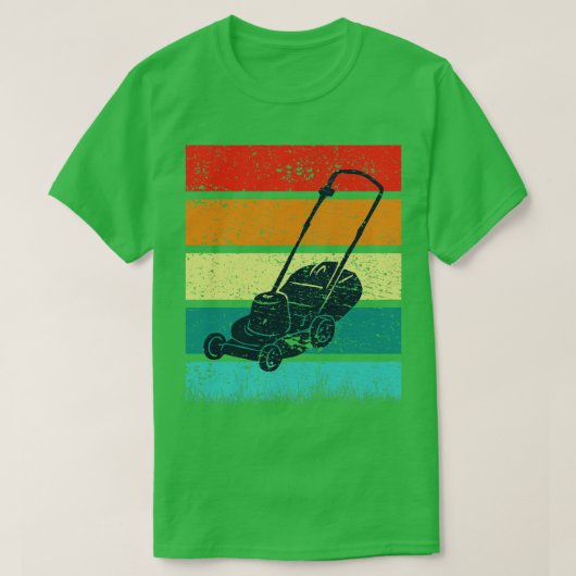Vintage-Rasenmäher T-Shirt (Design vorne)