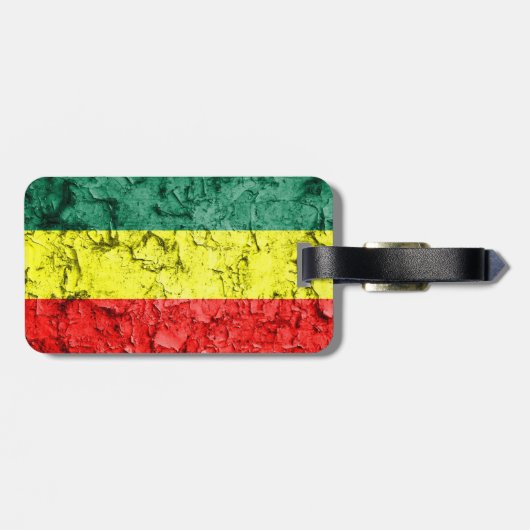 Vintage rasta Flagge Gepäckanhänger (Rückseite horizontal)