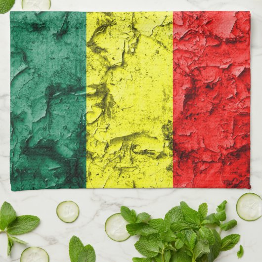 Vintage rasta Flagge Handtuch (Gefaltet)