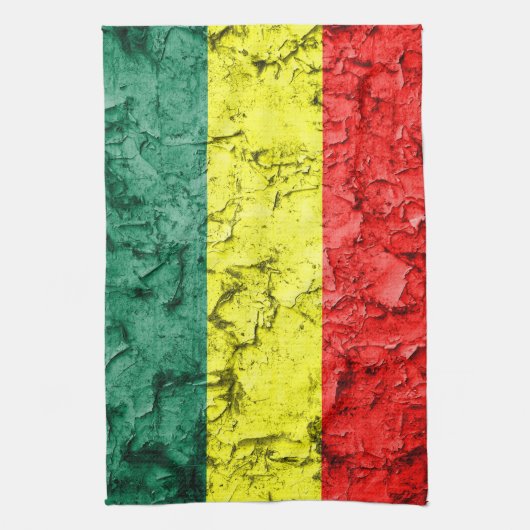 Vintage rasta Flagge Handtuch (Vertikal)