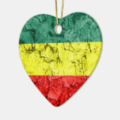 Vintage rasta Flagge Keramik Ornament (Links)