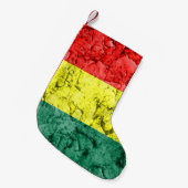 Vintage rasta Flagge Kleiner Weihnachtsstrumpf (Vorderansicht (hängend))