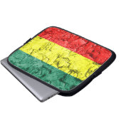 Vintage rasta Flagge Laptopschutzhülle (Vorne Knopf)