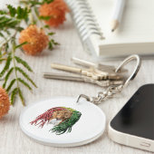 Vintage Rasta Reggae Lion Schlüsselanhänger (Vorderseite rechts)