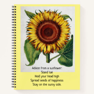 Vintage - Rat von einer Sonnenblume, Notizblock