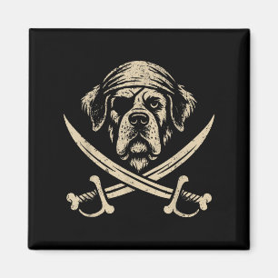 Vintage Rate Saint Bernard Crossbones Dog Lover Magnet