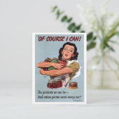 Vintage Rationspunkte Postkarte (Stehend Vorderseite)