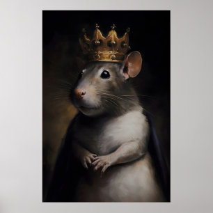 Vintage-Ratte-König-Plakat, Kunstplakat-Druck, Zuh Poster