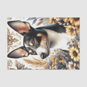 Vintage Ratte Terrier Illustration Seidenpapier