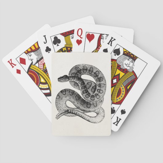 Vintage Rattlesnake Reptile Snake Template Spielkarten (Rückseite)