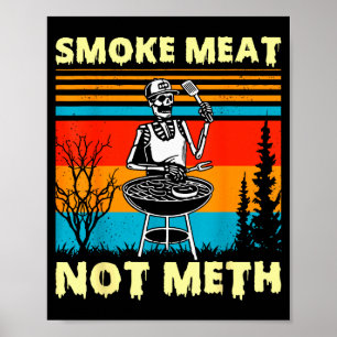 Vintage-Räuchern Fleisch Nicht Skelett Lustiger Ba Poster
