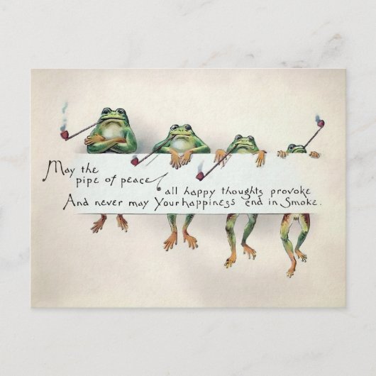 Vintage Rauchfrösche Postkarte (Vorderseite)