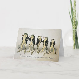 Vintage Rauchfrösche Weihnachtskarte Feiertagskarte