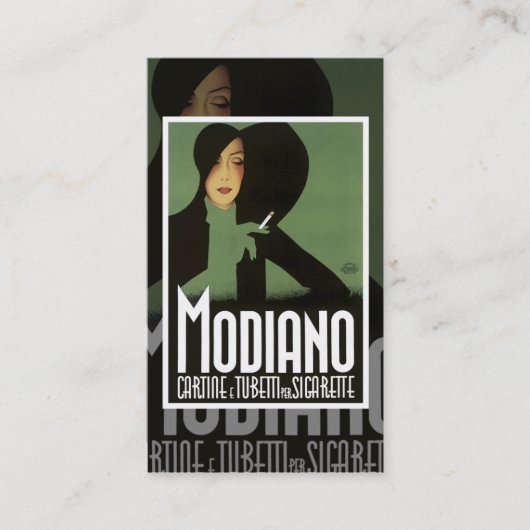 Vintage Rauchkarte Visitenkarte (Vorderseite)