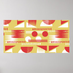 vintage rauchlos abstrakt geometrisch modern stil  poster
