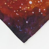 Vintage Raum-Grafik Fleecedecke (Ecke)