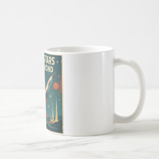 Vintage Raumfahrt "zu den Sternen und darüber hina Kaffeetasse