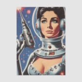 Vintage-Raumfrau Seidenpapier (Vorderseite)