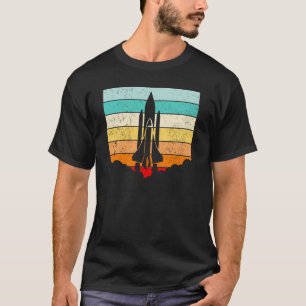 Vintage Raumschiff /Raum/Weltraumfahrzeug T-Shirt
