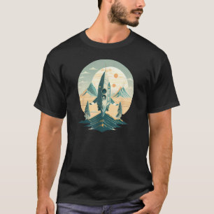 Vintage Raumschiff Weltraum Retro Raumfahrzeug Wis T-Shirt