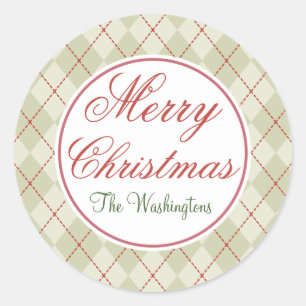 Vintage Raute Frohe Weihnachtsgeschenke Stickers