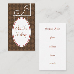 Vintage Raute-Rust-Sign-Visitenkarte Visitenkarte