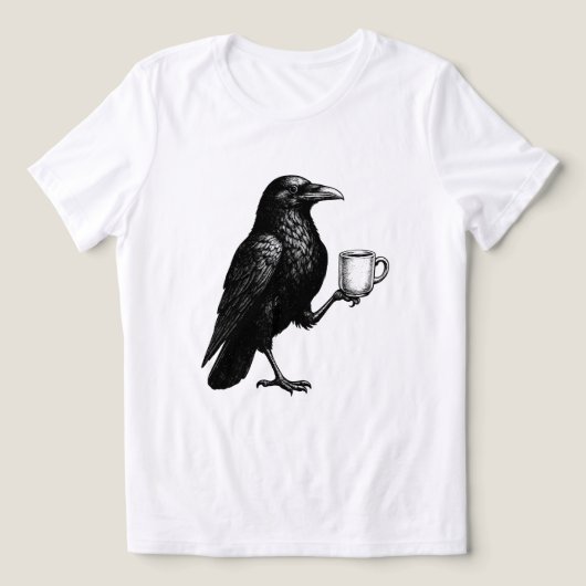 Vintage Raven Coffee  Tri-Blend Shirt (Design Vorderseite)