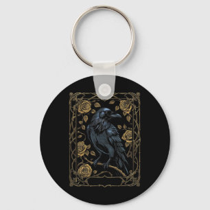 Vintage Raven Tarot Card Gothic Wiccan Pagan Hexe Schlüsselanhänger