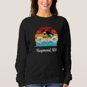 Vintage Raymond WA abgenutzter Orca-Schwertwal Sweatshirt